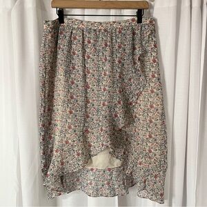 Madewell Ruffle-Wrap Midi Skirt in Shadowpetal